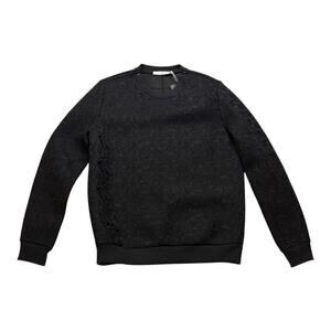 NWT Givenchy Sweater - Black Paisley Textured Print - Size 10 - Thick & Cozy